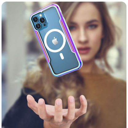 iPhone 16e BLACKTECH Defense Shield Aluminum Alloy (MagSafe Compatible) - Iridescent