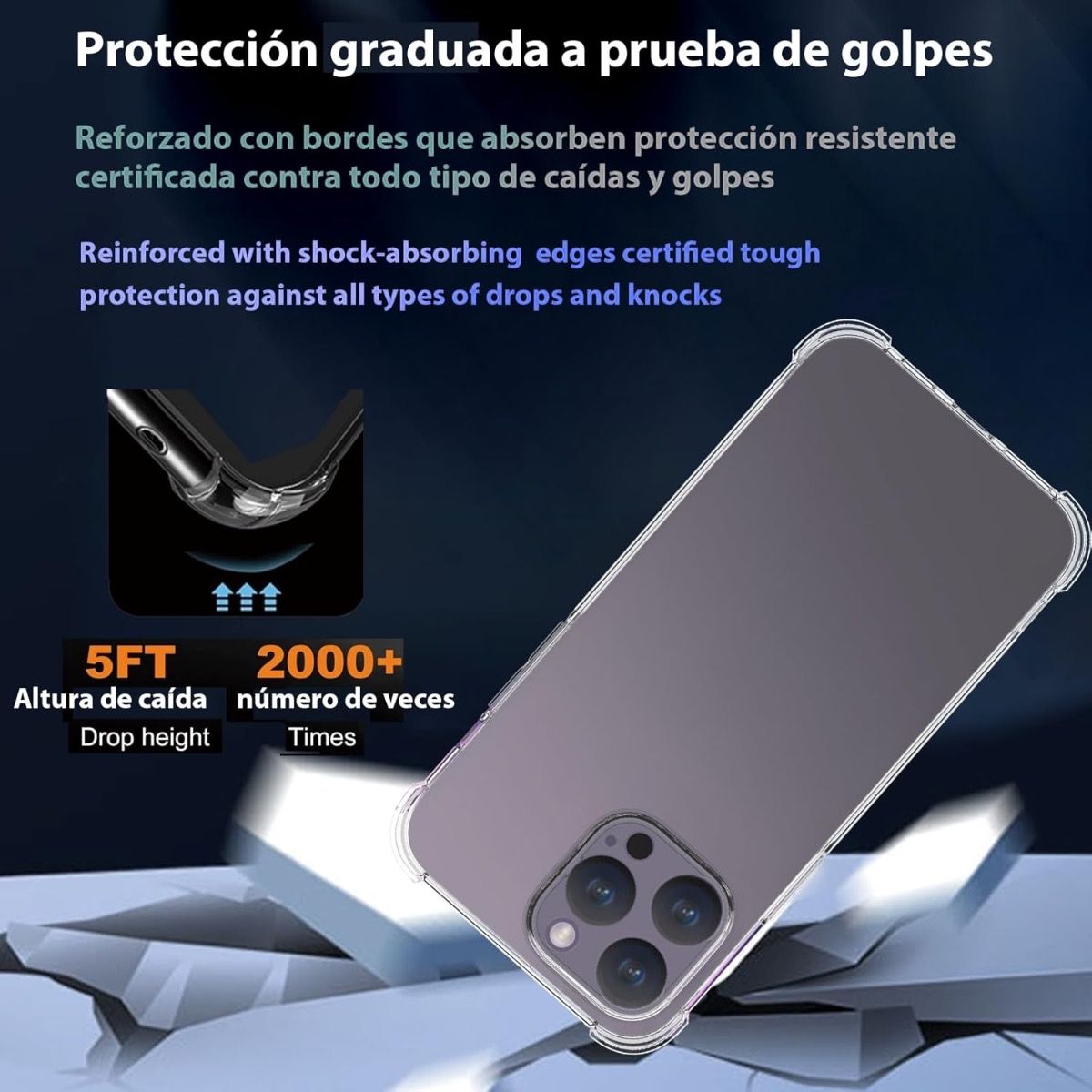 Motorola Moto E7 Power 4G BLACKTECH Hard Protective Case - Clear