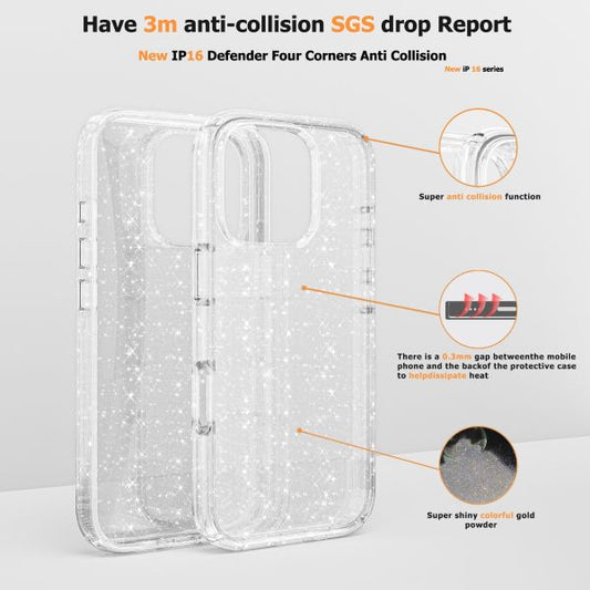 iPhone 13 Pro Max BLACKTECH Stay Glitter - Clear