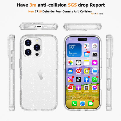 iPhone 16 Pro Max BLACKTECH Stay Glitter - Clear