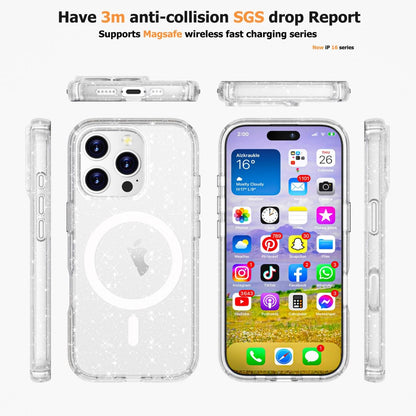 *Priority reserve-Ships early Sep*iPhone 17 Air BLACKTECH Stay Glitter (Magnetic Compatible) - Clear