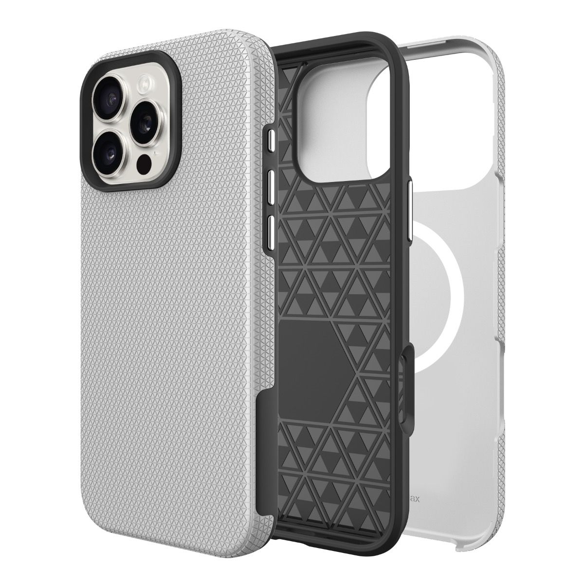 Samsung Galaxy S24 Ultra BLACKTECH Triangle Armor (MagSafe Compatible) - Silver
