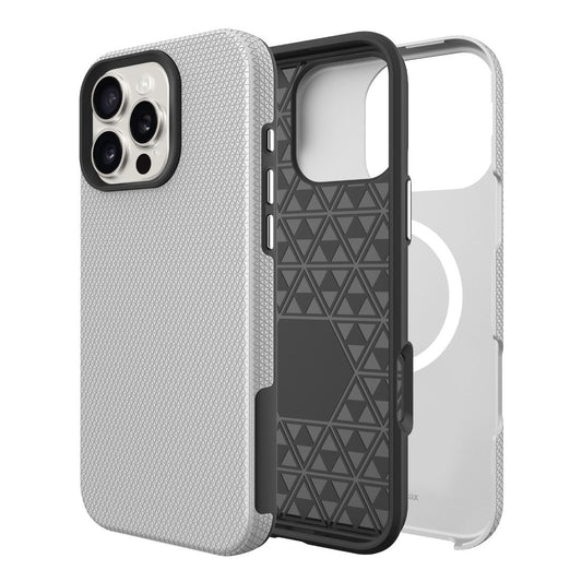 Samsung Galaxy S24 Plus / S25 Plus BLACKTECH Triangle Armor (MagSafe Compatible) - Silver