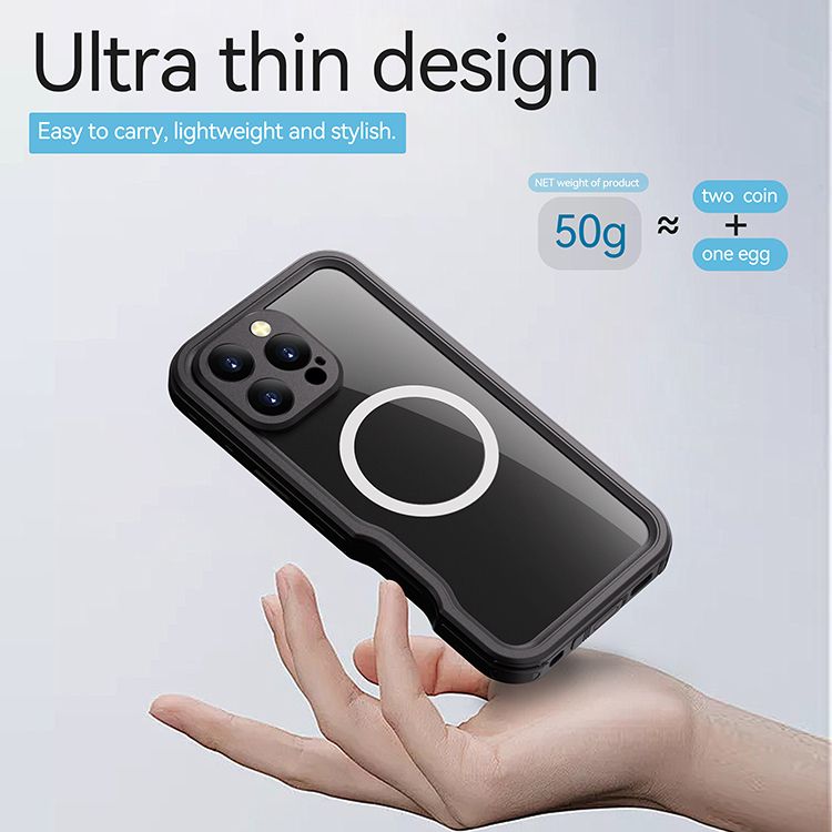 iPhone 16 Pro BLACKTECH Waterproof (MagSafe Compatible) - Black