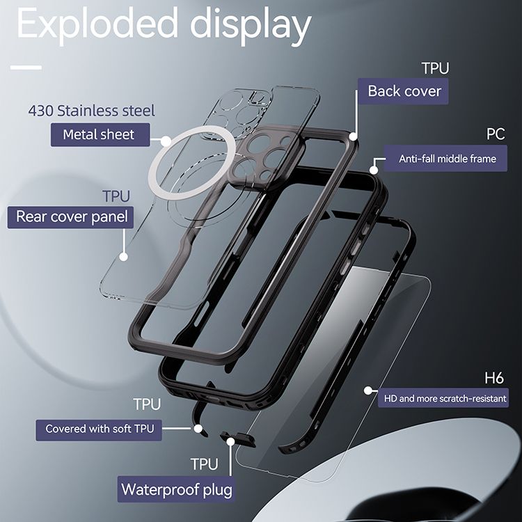 iPhone 16 Plus BLACKTECH Waterproof (MagSafe Compatible) - Black