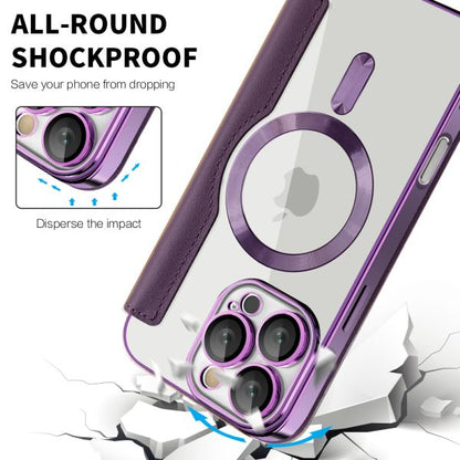 iPhone 16e BLACKTECH Leather Lux (Magnetic Compatible) - Purple