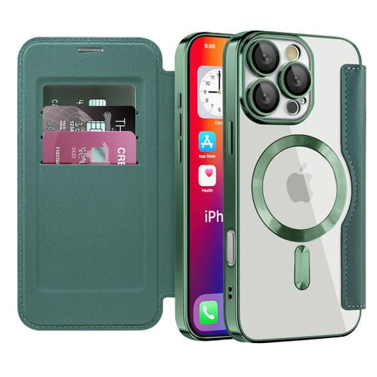 iPhone 16e BLACKTECH Leather Lux (Magnetic Compatible) - Green