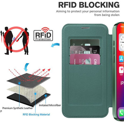 iPhone 16e BLACKTECH Leather Lux (Magnetic Compatible) - Green