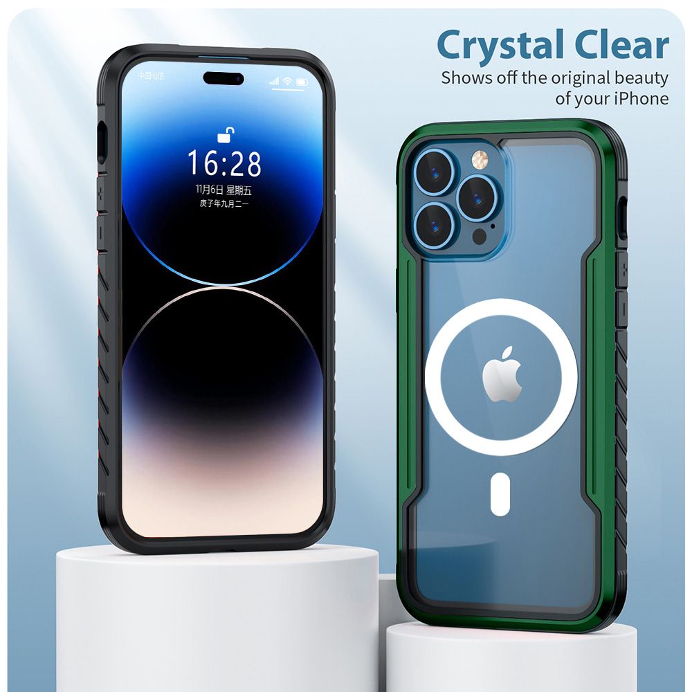 iPhone 16e BLACKTECH Defense Shield Aluminum Alloy (MagSafe Compatible) - Green