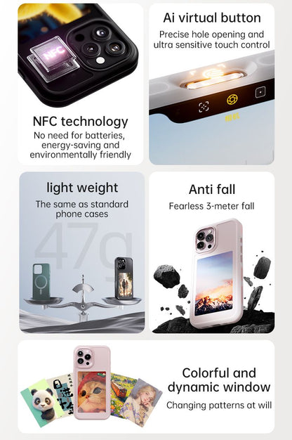 iPhone 16 Pro Max BLACKTECH Ink custom picture case With Stand and AI software (MagSafe Compatible) - White