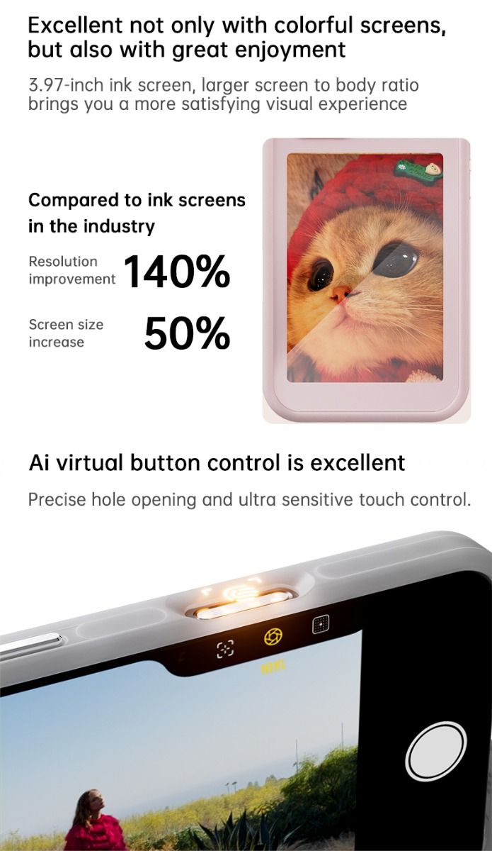 iPhone 16 Pro Max BLACKTECH Ink custom picture case With Stand and AI software (MagSafe Compatible) - White