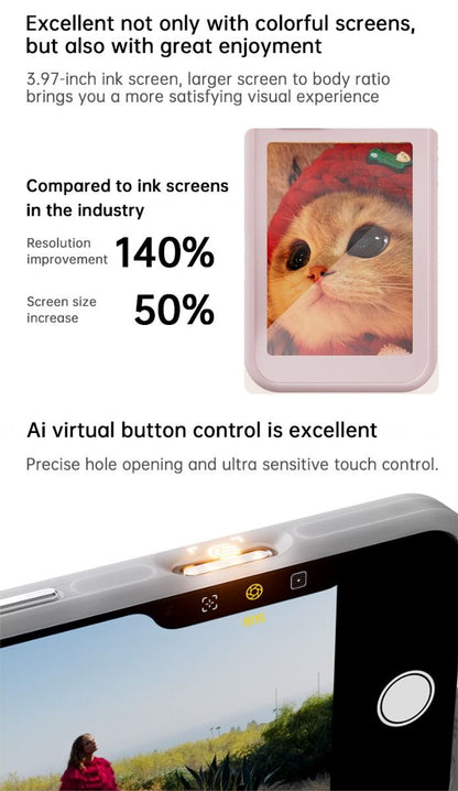 iPhone 16 Pro Max BLACKTECH Ink custom picture case With Stand and AI software (MagSafe Compatible) - White