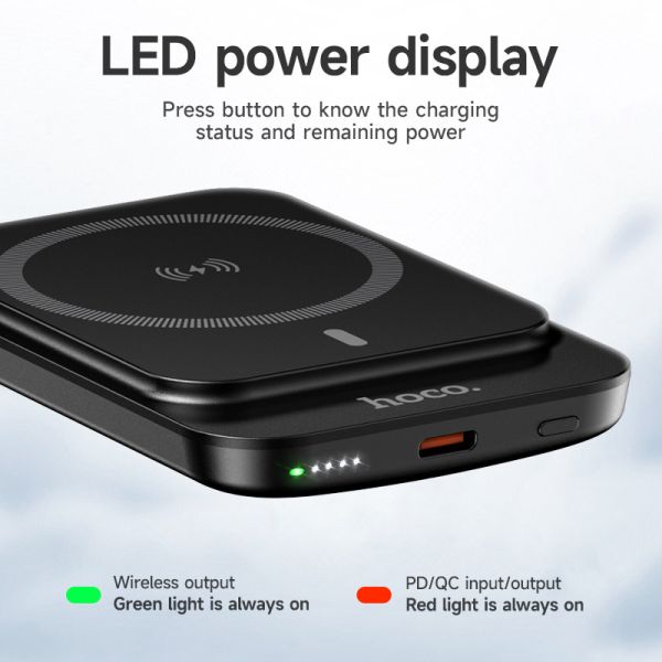 hoco. DB94 PD20W Mag power bank 5000mAh (Magnetic Compatible) - black