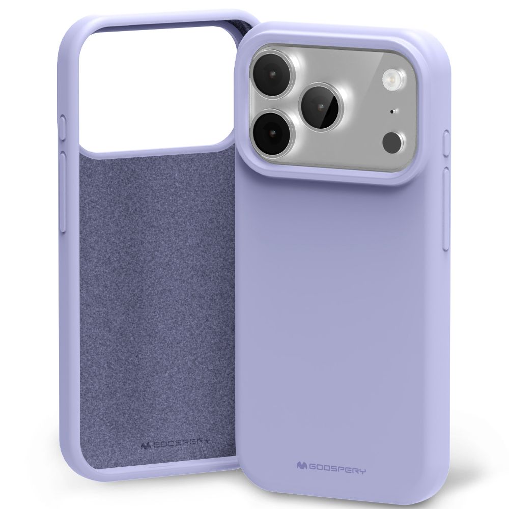 iPhone 14 Pro Max Goospery Mercury Silicone Case - Lavender Grey