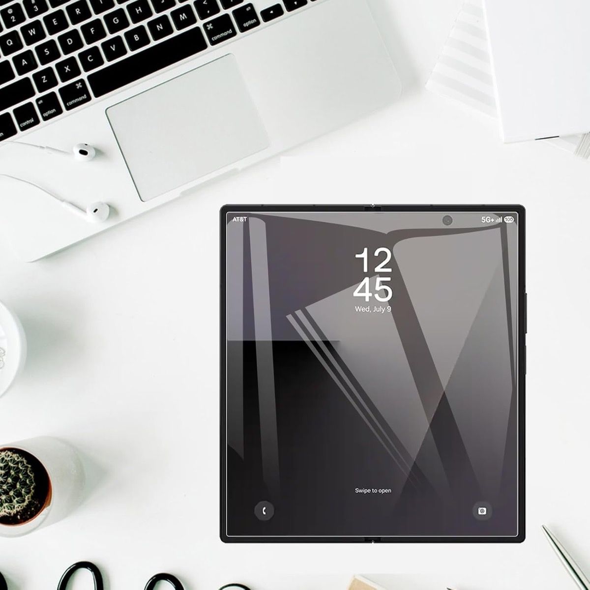 Samsung Galaxy Z Fold 5 BLACKTECH 3Pcs Full Set Unbreakable Self Repairing Screen Protector- Clear