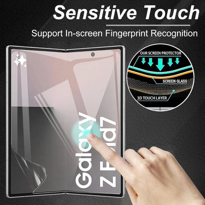 Samsung Galaxy Z Fold 5 BLACKTECH 3Pcs Full Set Unbreakable Self Repairing Screen Protector- Clear