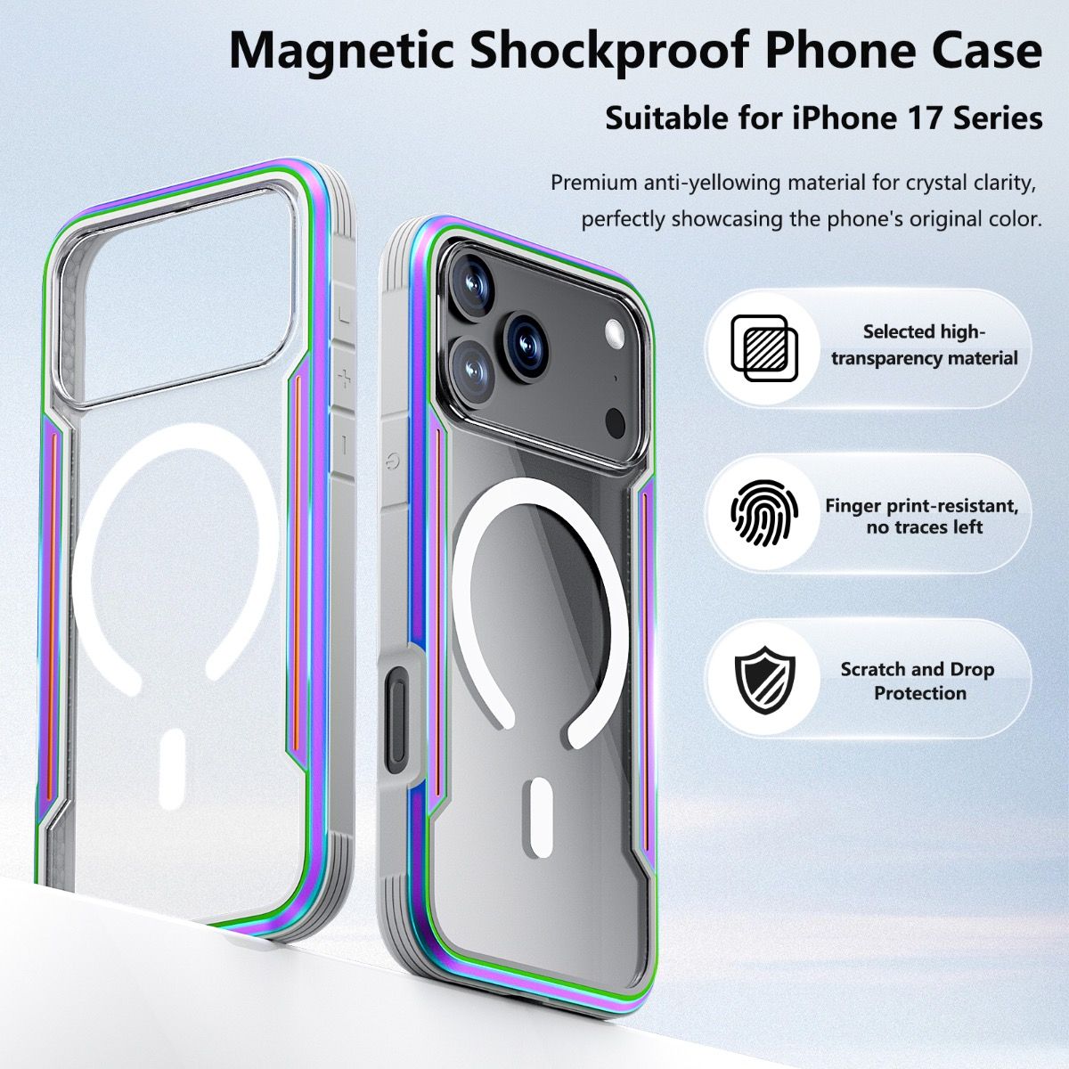 Samsung Galaxy S24 Plus / S25 Plus BLACKTECH Defense Shield Aluminum Alloy (MagSafe Compatible) - Iridescent