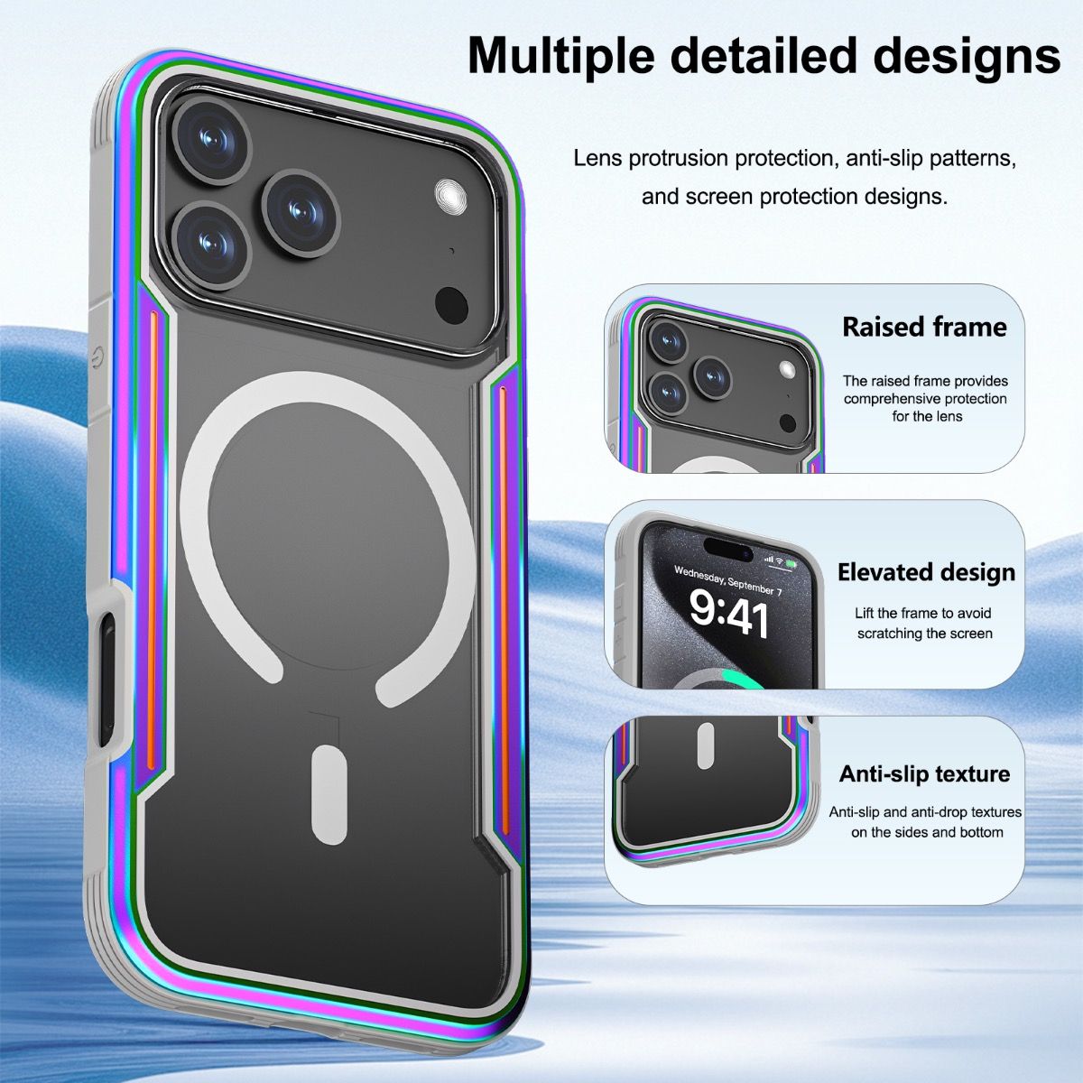 Samsung Galaxy S24 Plus / S25 Plus BLACKTECH Defense Shield Aluminum Alloy (MagSafe Compatible) - Iridescent