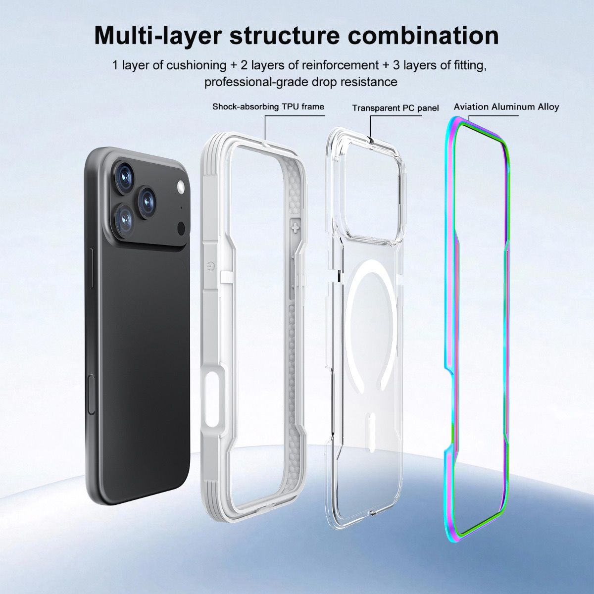 Samsung Galaxy S24 Plus / S25 Plus BLACKTECH Defense Shield Aluminum Alloy (MagSafe Compatible) - Iridescent