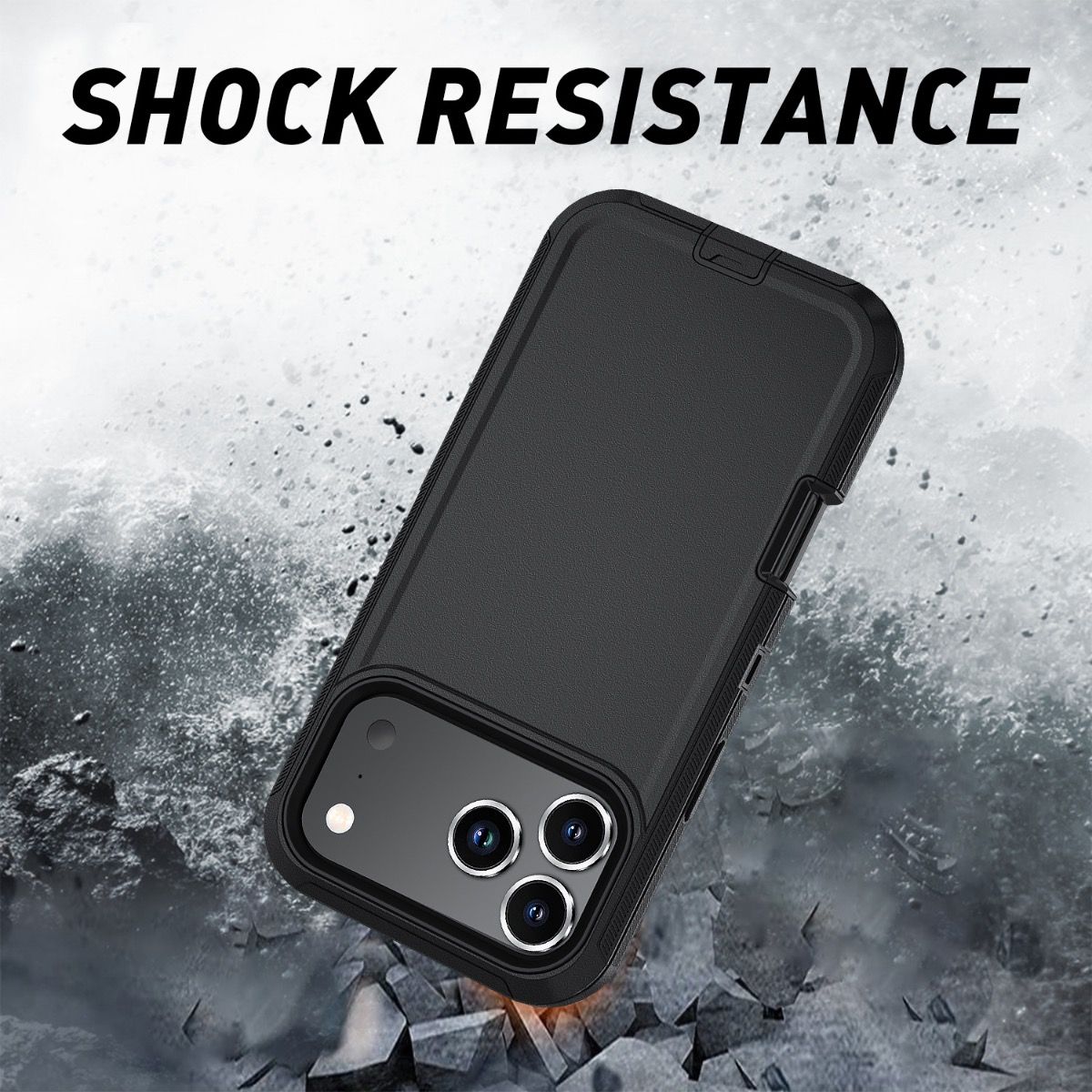 Samsung Galaxy S22 Plus BLACKTECH Defender with Separable Clip - Black