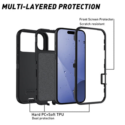 Samsung Galaxy A54 BLACKTECH Defender with Separable Clip - Black