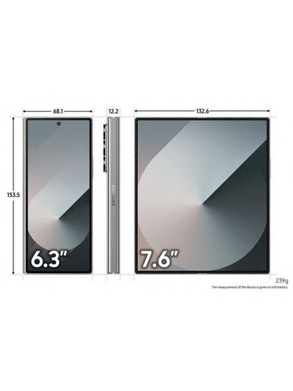 Samsung Galaxy Z Fold6 5G 256GB 6.7" Screen Silver Shadow