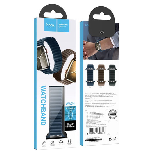 Apple Watch 44 / 45 / 46 / 49mm hoco. WA24 Original series magnetic chain strap - blue