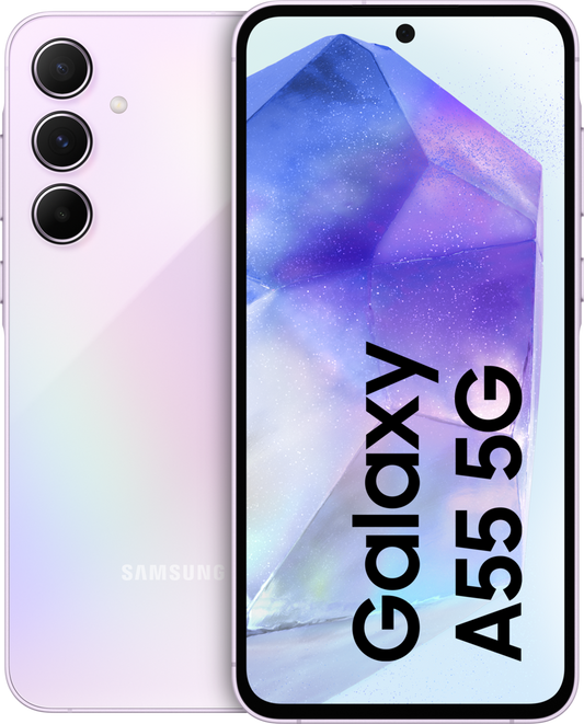 Samsung Galaxy A55 5G Single Sim + eSim 128GB 6.6" Screen Lilac - NFC (A/C not included)