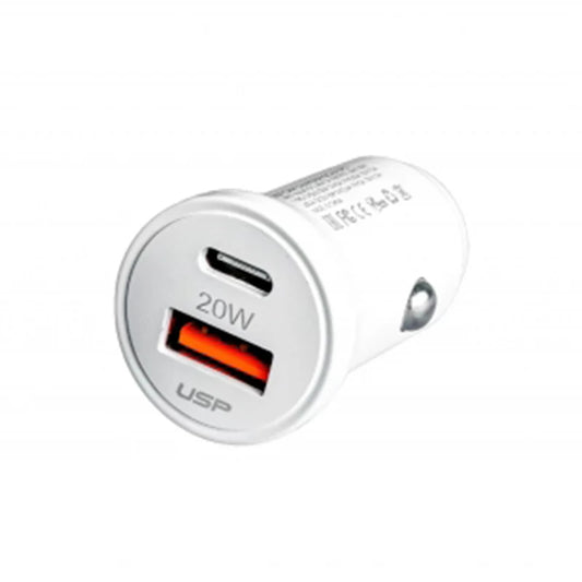 Ciggratte Port Power adapter 2 port 20W USB A + TYPE C Fast Car Charger USP