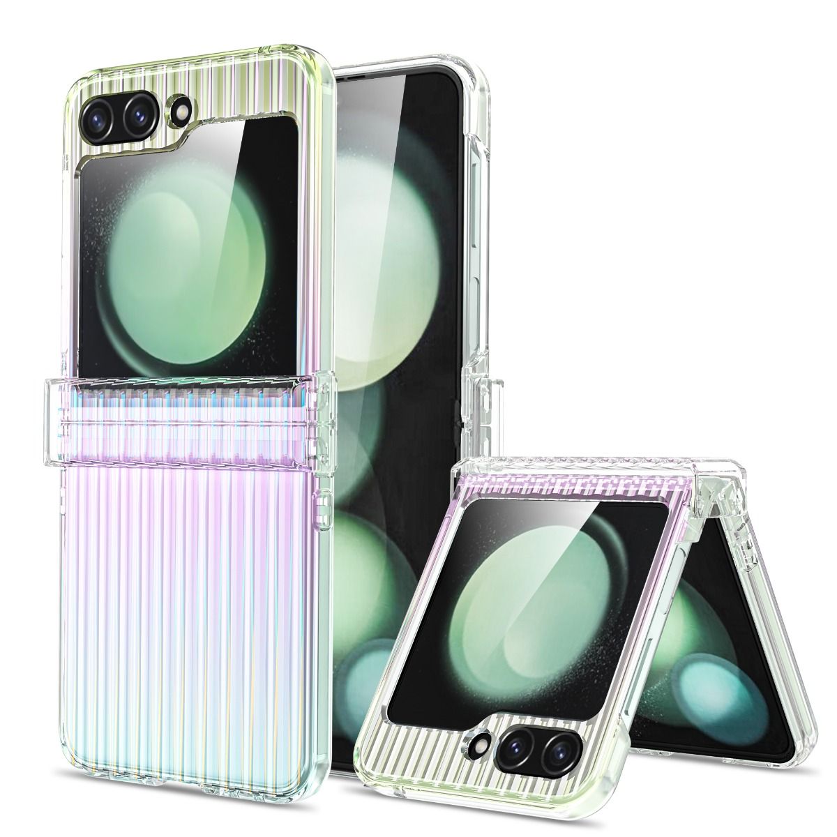 Samsung Galaxy Z Flip 6 / 7 FE BLACKTECH Glam Guard - Rainbow