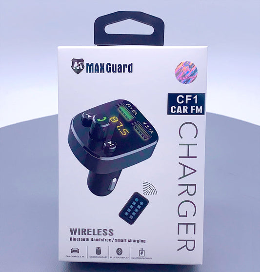 Car charger 2 USB-A Port Maxguard Wireless Bluetooth FM with remote
