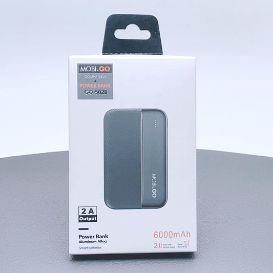 Portable Fast Mobigo 6000 Mah Smart Batteries Power Bank with led indicators