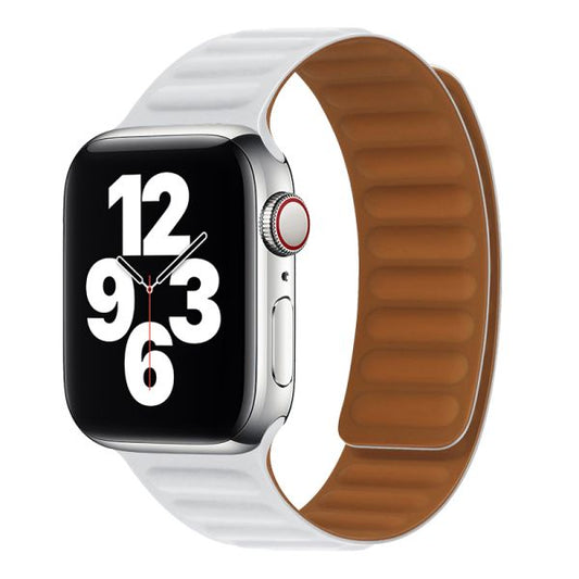 Apple Watch 38 / 40 / 41 / 42mm hoco. WA21 Flexible series second-generation chain magnetic silicone strap - white