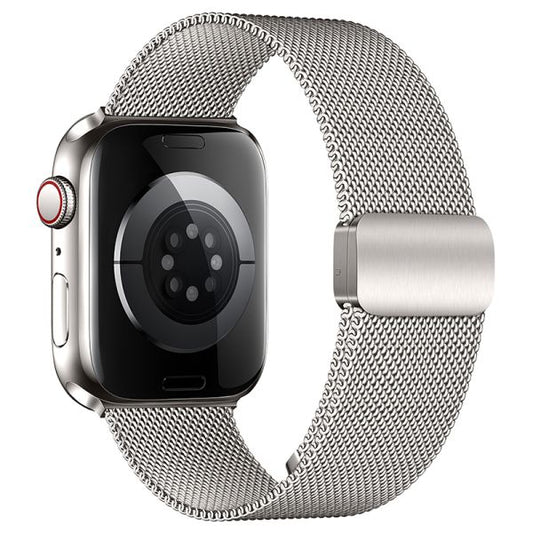 Apple Watch 44 / 45 / 46 / 49mm hoco. WA26 May series two-section double magnetic buckle milanese strap - silver
