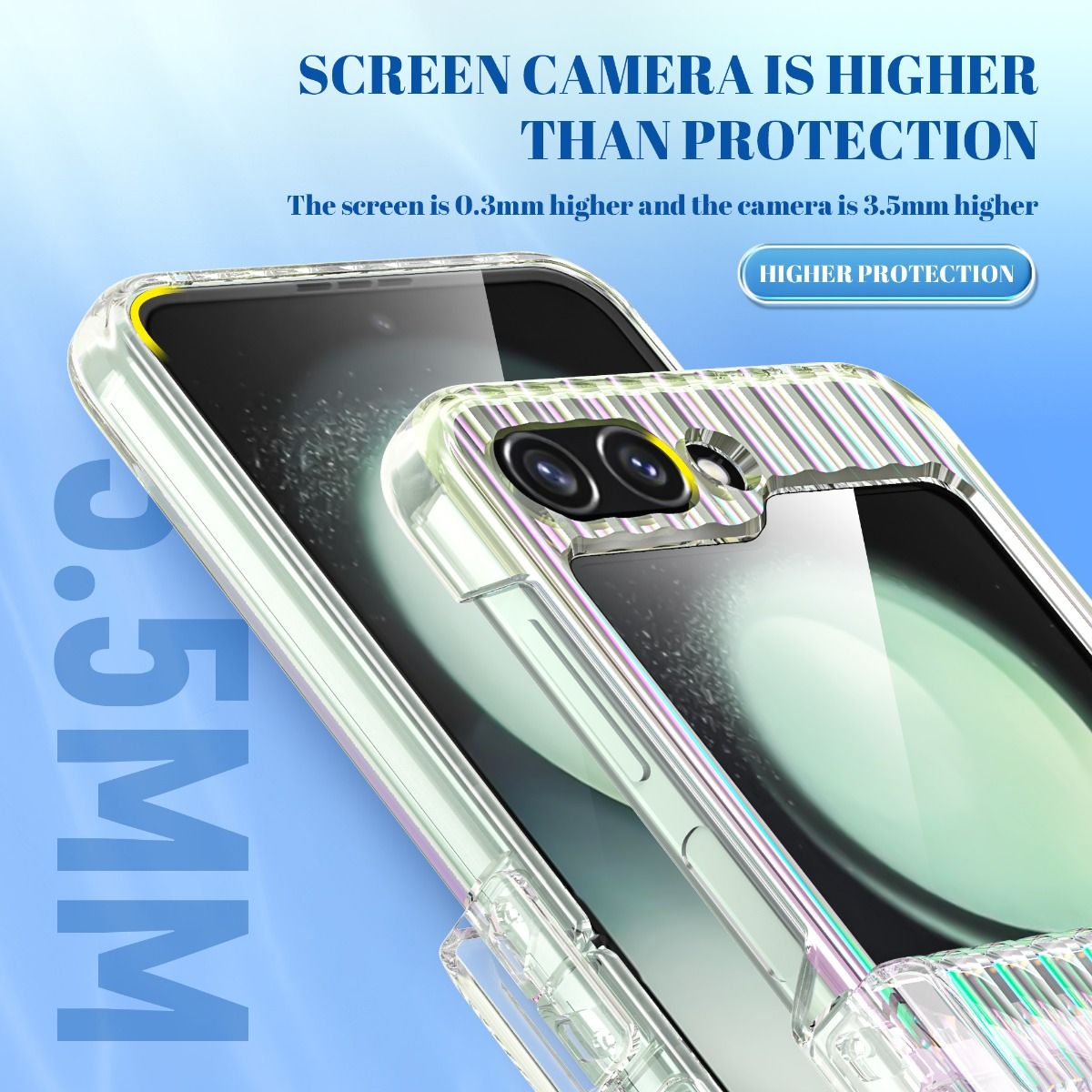 Samsung Galaxy Z Flip 6 / 7 FE BLACKTECH Glam Guard - Rainbow