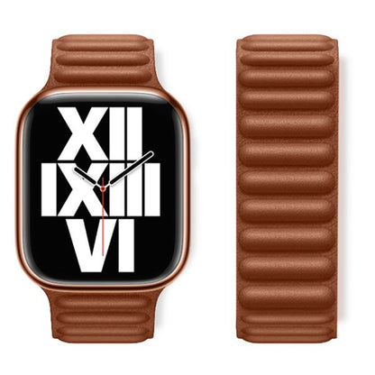 Apple Watch 38 / 40 / 41 / 42mm hoco. WA23 Original series leather chain magnetic strap - brown
