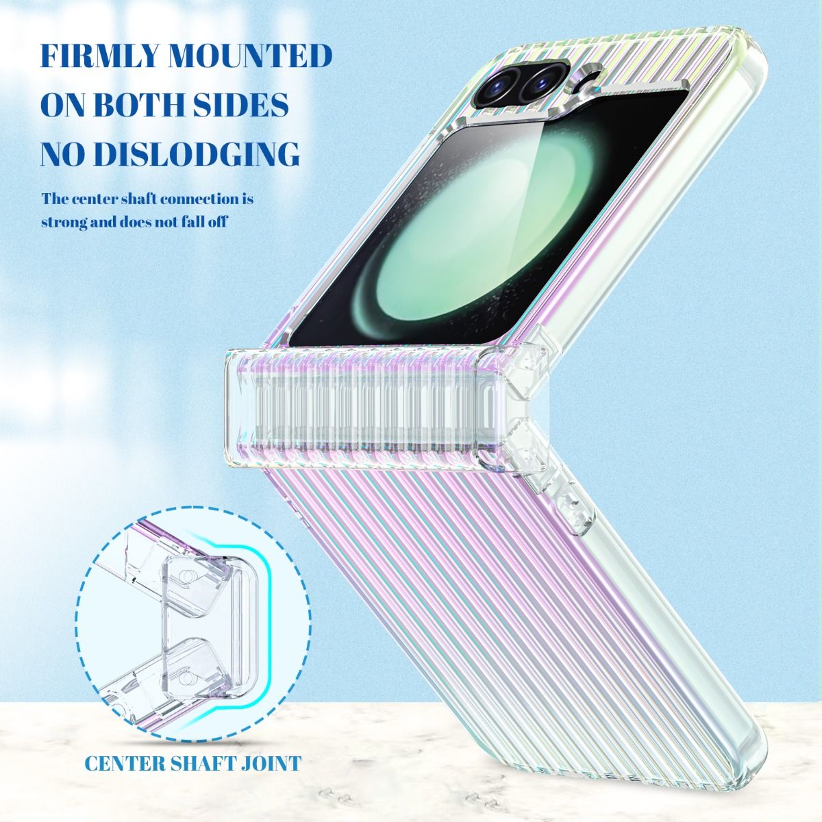 Samsung Galaxy Z Flip 6 / 7 FE BLACKTECH Glam Guard - Rainbow