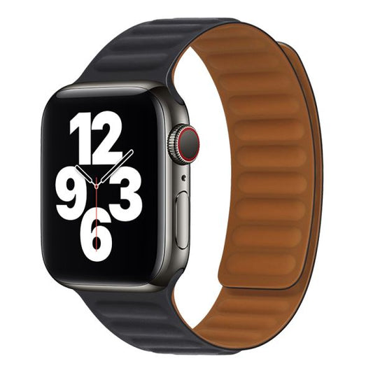 Apple Watch 44 / 45 / 46 / 49mm hoco. WA21 Flexible series second-generation chain magnetic silicone strap - black