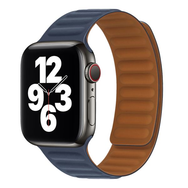 Apple Watch 38 / 40 / 41 / 42mm hoco. WA21 Flexible series second-generation chain magnetic silicone strap - indigo