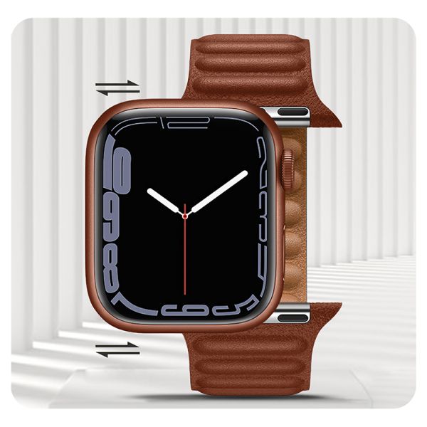 Apple Watch 38 / 40 / 41 / 42mm hoco. WA23 Original series leather chain magnetic strap - brown