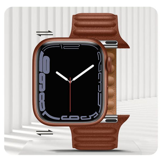 Apple Watch 38 / 40 / 41 / 42mm hoco. WA23 Original series leather chain magnetic strap - brown