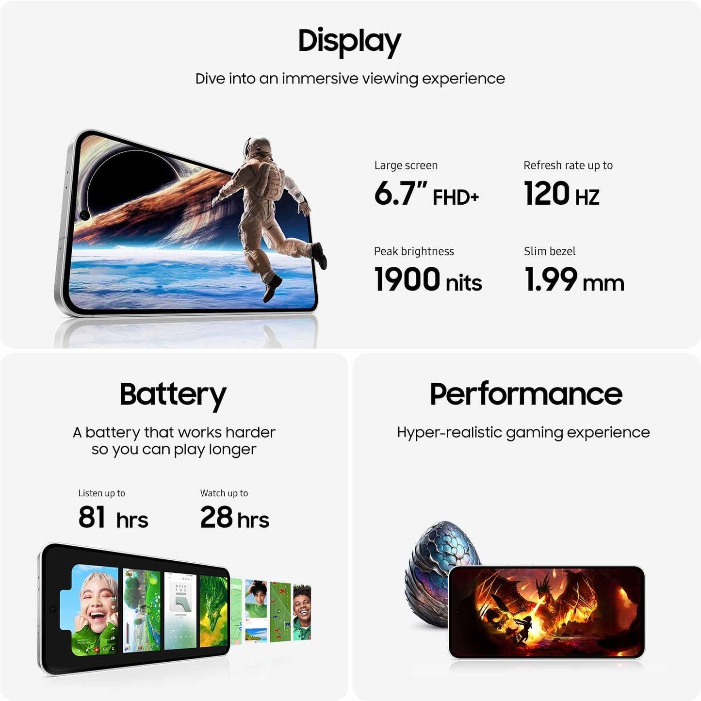 Samsung Galaxy S24 FE 5G 128GB 6.7" Screen Graphite