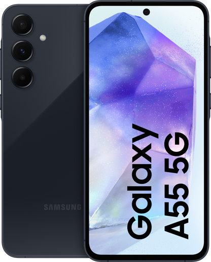 Samsung Galaxy A55 5G Single Sim + eSim 128GB 6.6" Screen Navy - NFC (A/C not included)
