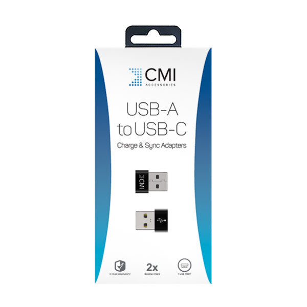 Universal USB-A to USB-C Charge & Sync Adapters For Smartphones Portable & Quick