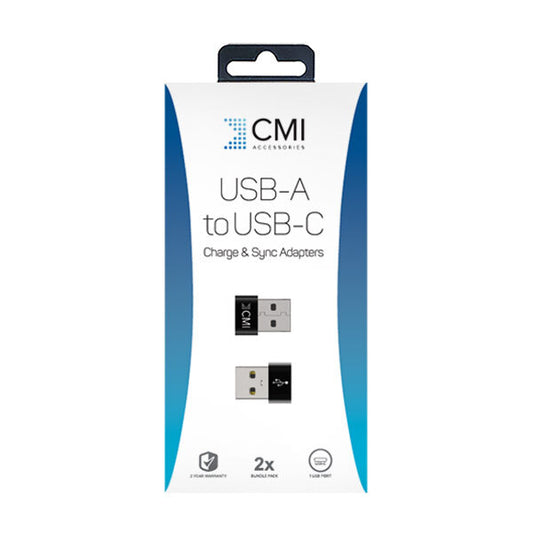 Universal USB-A to USB-C Charge & Sync Adapters For Smartphones Portable & Quick