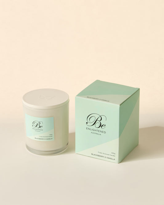 Blackberry & Vanilla Triple Scented 2 Wick 420g Candle