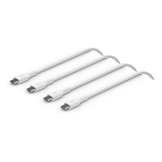 Belkin BoostCharge Braided USB-C to USB-C Cable 2 Pack White