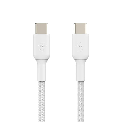 Belkin BoostCharge Braided USB-C to USB-C Cable 2 Pack White