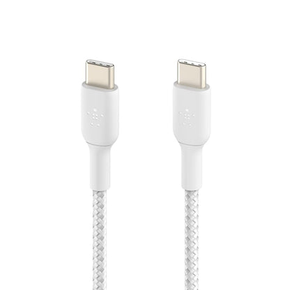 Belkin BoostCharge Braided USB-C to USB-C Cable 2 Pack White