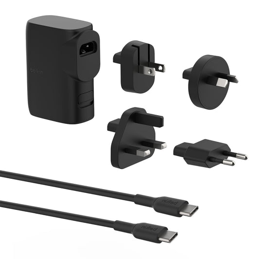 Belkin BoostCharge Hybrid Wall Charger 25W + Power Bank 5K with Travel Adapter Kit
